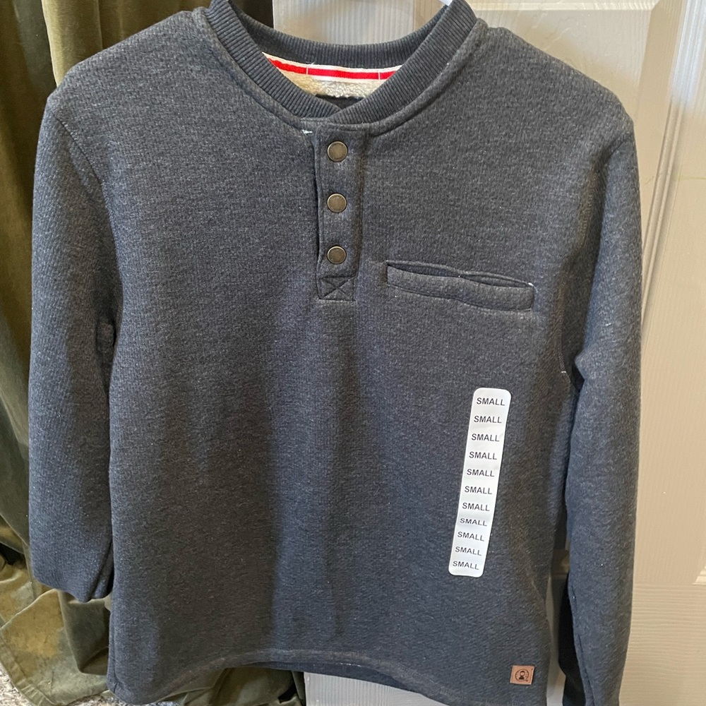 Charcoal Gray Henley Shirt Coleman Brand